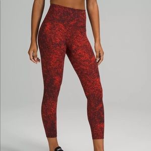 Lululemon Wunder Train High-Rise Tight 25” Sz18 Aztec Brick
